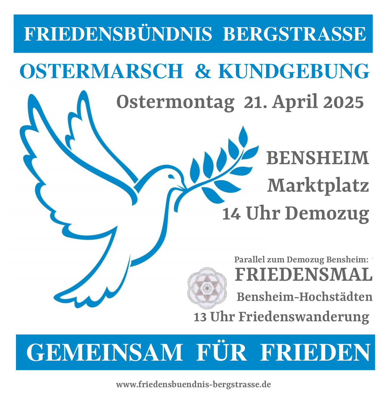 🕊️Gemeinsam für den Frieden auf die Straße – über alle Gräben hinweg!🕊️