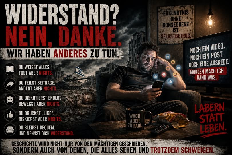 Wir nennen uns Widerstand. Ich nenne es Selbstberuhigung.