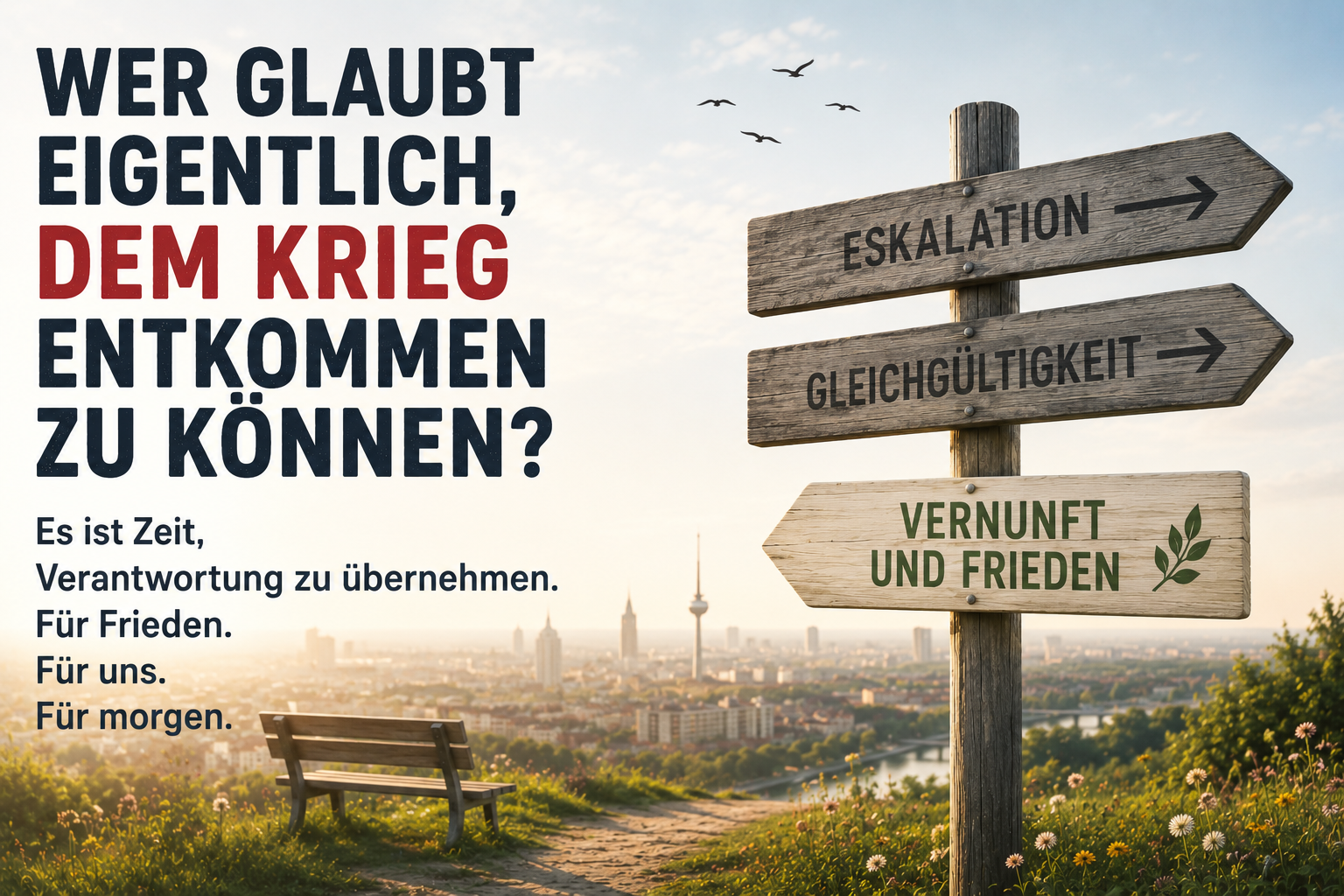 Wer glaubt eigentlich, dem Krieg entkommen zu können?